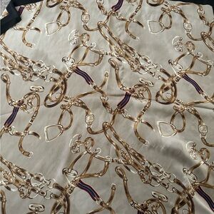 Long Fattorseta Italy Horse bridle Women's Scarf 35”x35” Beautiful Color N Cond.